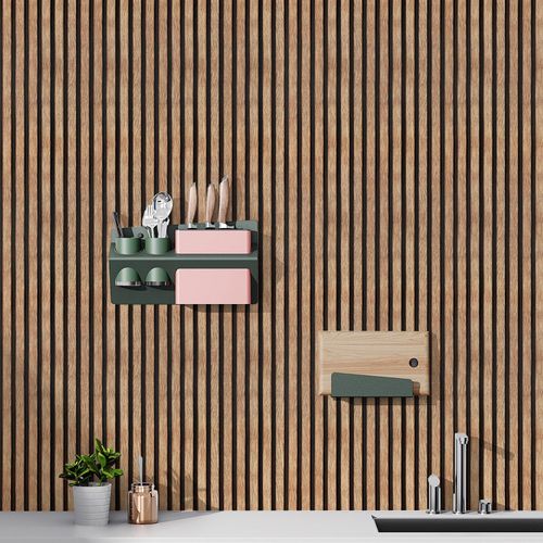 Wood-Grain Wall Sticker, Self-Adhesive Faux Wood Wallpaper, Waterproof and Moisture-Resistant Peel-and-Stick Decor for Living Room, Bedroom, and Kitchen