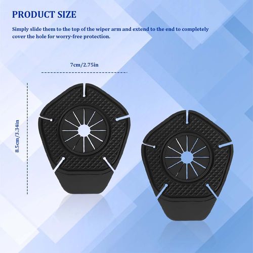Car Wiper Arm Hole Protection Pad（8pcs）, Silicone Windshield Wiper Arm Hole Protector Dust Cover, Front Wiper Protective Guards Prevents Blockage, Universal Auto Exterior Accessories Fits Car Truck SUV