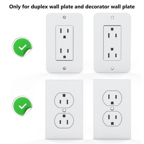 Outlet Shelf Wall Holder, Bathroom Shelf up to 10lbs Standard Vertical Duplex Wall Organizer for Smart Home Decor Space Saving Power Tools, Toothbrush (OLS001-W), 1 Pack, White