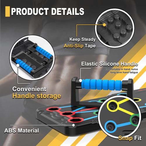 Solid Push Up Board 15 in 1 Home Workout Equipment Multi-Functional Pushup Stands System Fitness Floor Chest Muscle Exercise Professional Equipment Burn Fat