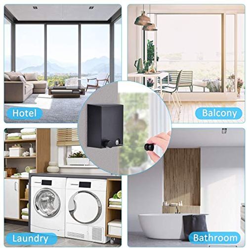 Retractable Clothesline, Adjustable Clothing Rope Indoor Outdoor with ABS Case+ Aluminum, Heavy Duty Stainless Steel Line Wall Mounted Laundry Drying String, Hotel Style 13.8 Feet