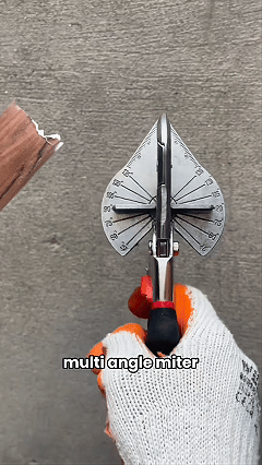 Miter Shears, 45-135 Degree Adjustable Angle Scissors, Quarter Round Cutter Tool with Spare SK5 Blades, Trunking Shears for Cutting PVC, Trim and Softwood Moulding