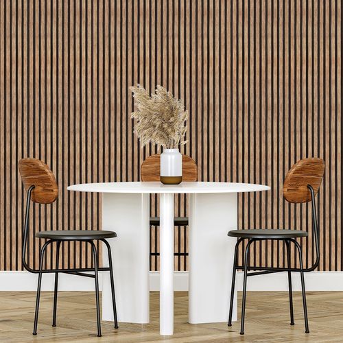 Wood-Grain Wall Sticker, Self-Adhesive Faux Wood Wallpaper, Waterproof and Moisture-Resistant Peel-and-Stick Decor for Living Room, Bedroom, and Kitchen