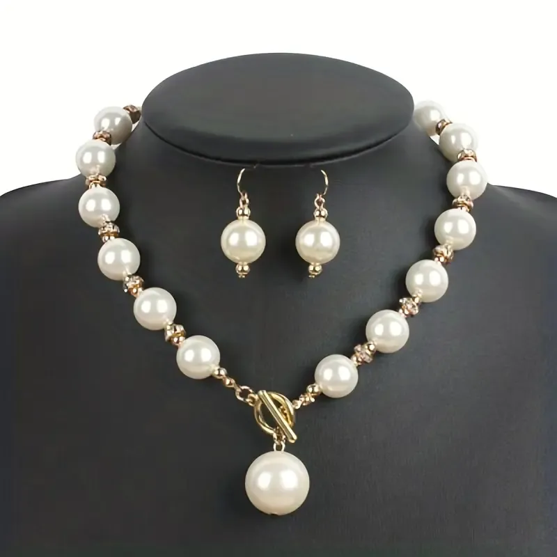 Africa Wedding Pearl Set OT Clasp Hypoallergenic