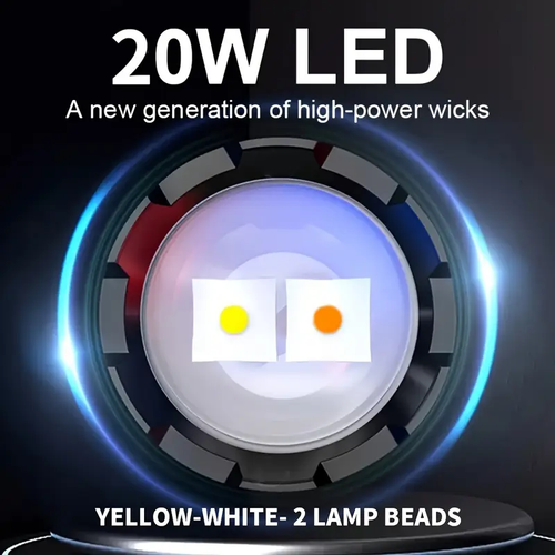 Large LED Flashlight with Adjustable Focus