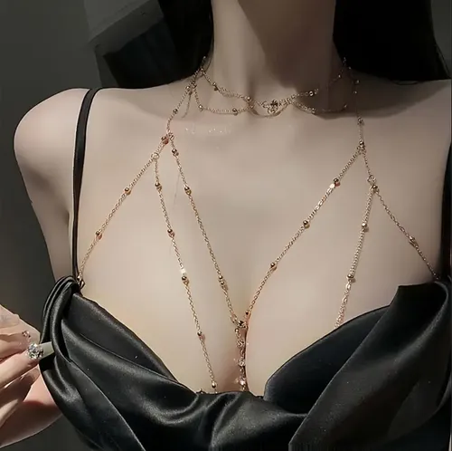 ✨Galaxy Glow Crystal Body Chain💎  Dazzling Wearable Art✨