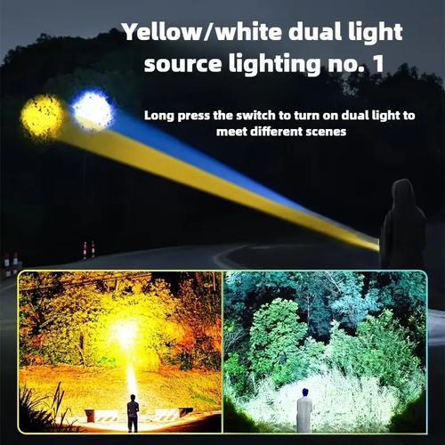 Large LED Flashlight with Adjustable Focus