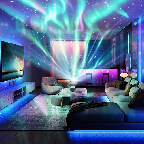 Colorful LED romantic starry sky 360 rotating starry sky light birthday gift USB interface starry sky