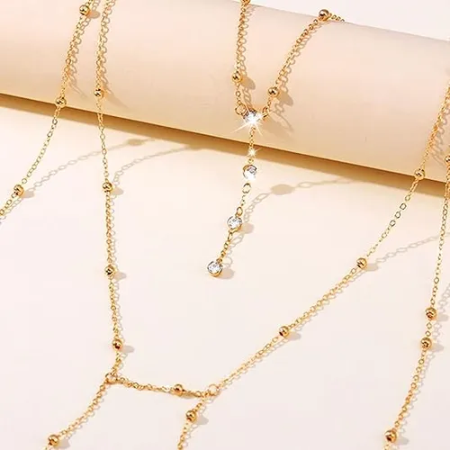 ✨Galaxy Glow Crystal Body Chain💎  Dazzling Wearable Art✨
