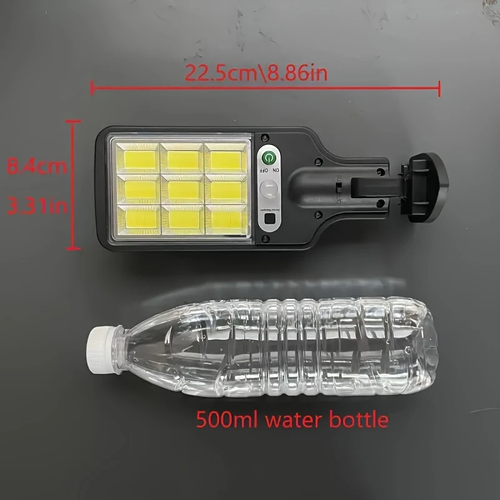 Brand New Solar Street Light, Outdoor Solar Light, with Transparent LED Reflector, Remote Control, IP44 Human Body Sensor, Outdoor Fence, Garden, Courtyard Wall Light