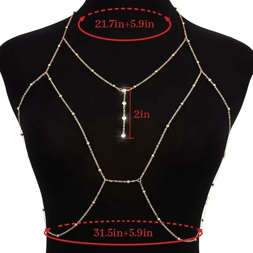 ✨Galaxy Glow Crystal Body Chain💎  Dazzling Wearable Art✨