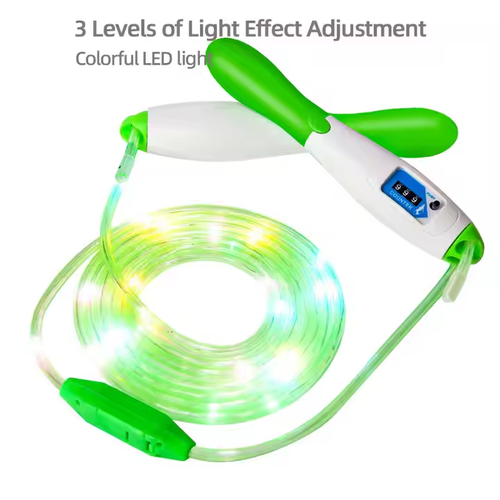 LED Light Smart Digital Counting Jumping Rope Student Children's PVC Skipping Rope Night Fitness Training Exercise