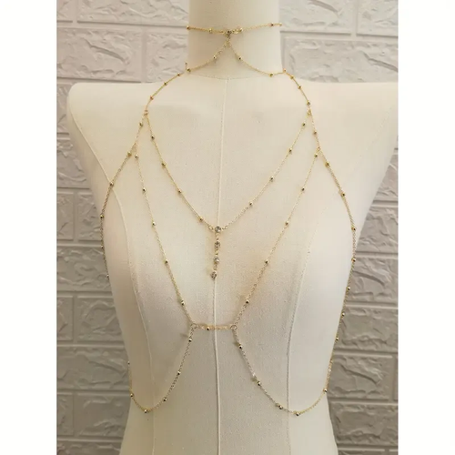 ✨Galaxy Glow Crystal Body Chain💎  Dazzling Wearable Art✨