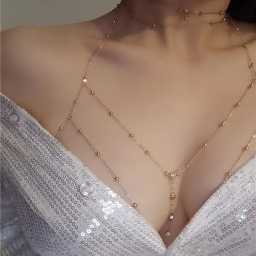 ✨Galaxy Glow Crystal Body Chain💎  Dazzling Wearable Art✨