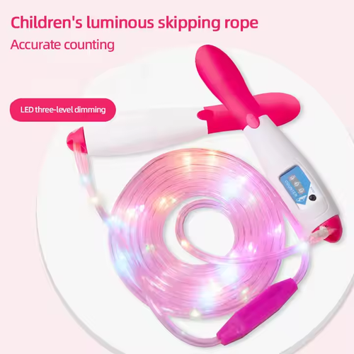 LED Light Smart Digital Counting Jumping Rope Student Children's PVC Skipping Rope Night Fitness Training Exercise