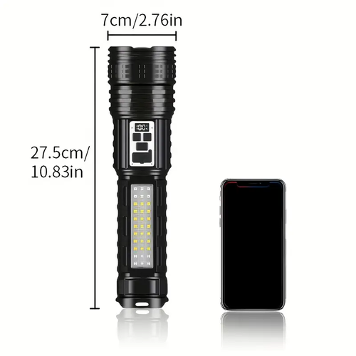 Large LED Flashlight with Adjustable Focus