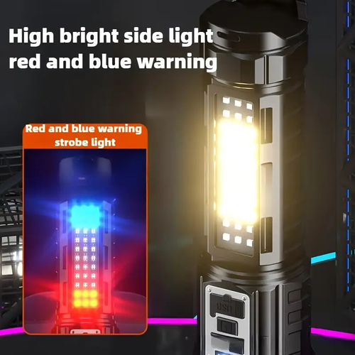 Large LED Flashlight with Adjustable Focus