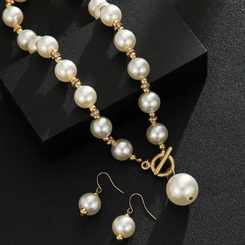 Africa Wedding Pearl Set OT Clasp Hypoallergenic