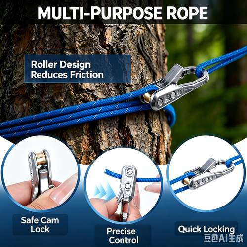 Paracord Tensioner, Camping Tent Rope, Canopy, Polypropylene, Outdoor Gear, Paracord