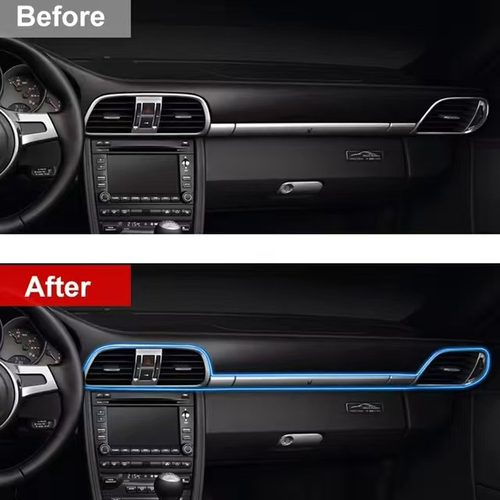 RGB car ambient light 5M App-controlled interior lighting Plug-and-play installation Selling Points 7-color changing with smooth transitions USB-powered, no wiring needed Fits dashboard or rear cabin seamlessly 5 meter fiber options for full coverage
