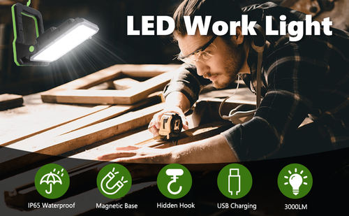 Magnetic Work Light, LED Rechargeable