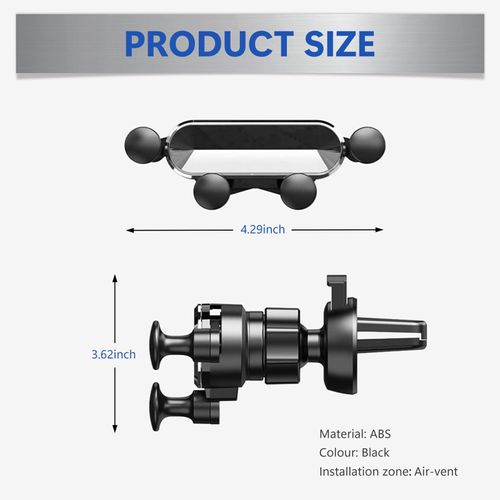 Small to invisible metal car phone holder