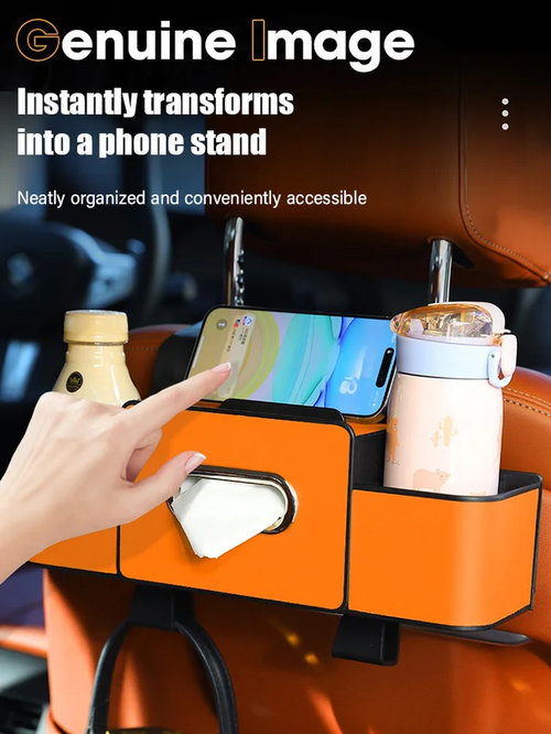 Car multifunctional backrest storage box