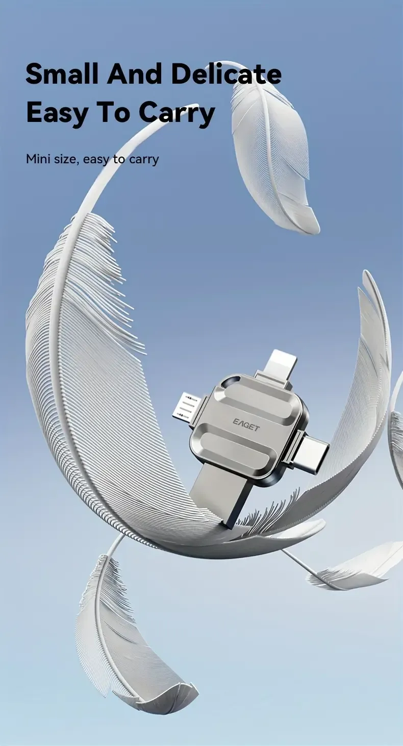 Technology 4-in-1 High-Speed Storage USB 512B Flash Drive. Suitable for various mobile phones and computers. It is designed with imported flash memory from Japan and comes with original accessories.