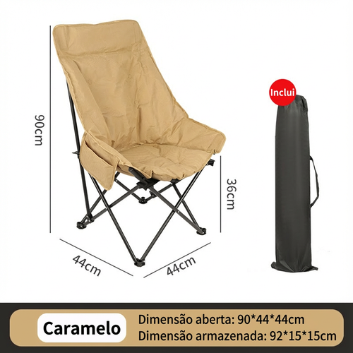 Cadeira de lua de encosto alto ao ar livre portátil pode sentar-se e deitar cadeira ao ar livre viagem camping cadeira dobrável portátil cadeira de praia espreguiçadeira