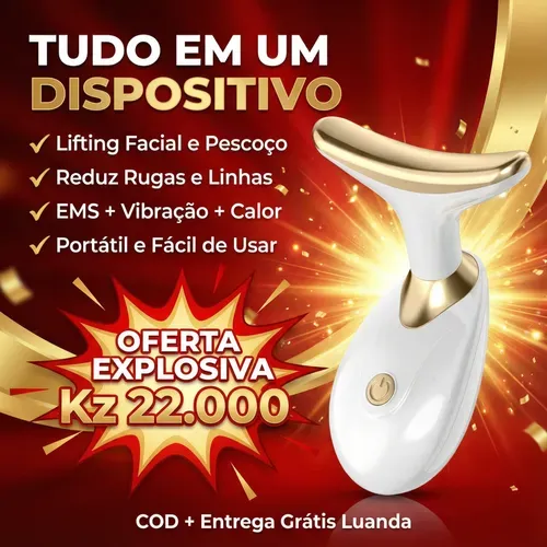💕 Luanda 🇦🇴✨ — Aparelho EMS de Beleza Facial & Pescoço 💆‍♀️ — Lifting Natural em Casa 🏠 — Pele Mais Firme e Rejuvenescida Todos os Dias 💖