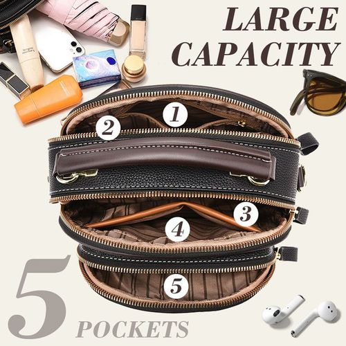 ✨Promoção quente 🎁 Bolsa de couro ajustável com alça larga e compartimento multifuncional