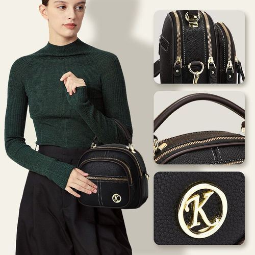 ✨Promoção quente 🎁 Bolsa de couro ajustável com alça larga e compartimento multifuncional