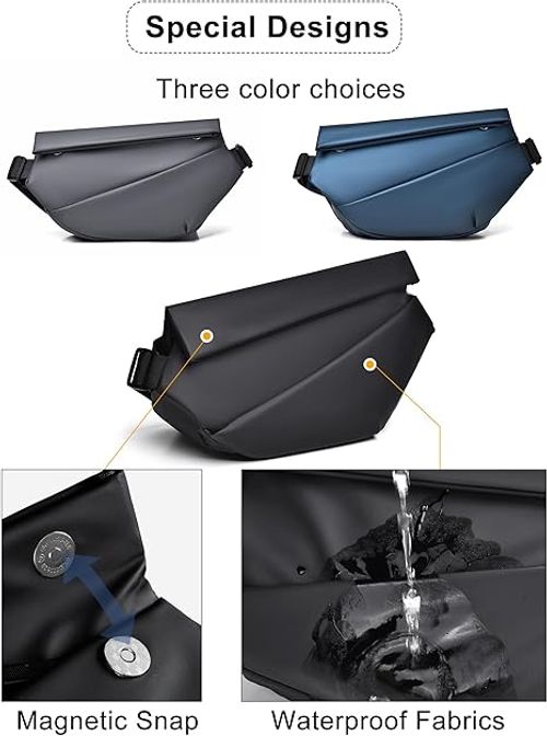 Bolsa Transversal Masculina com Fecho Magnético