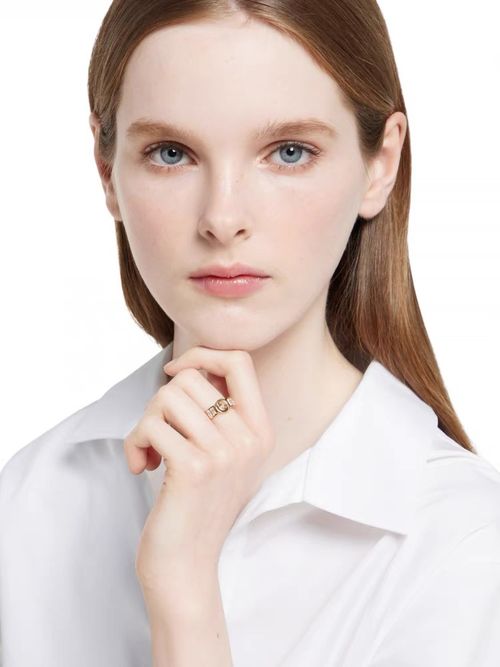Gucci Blondie シリーズ ワイドタイプクリスタルリング