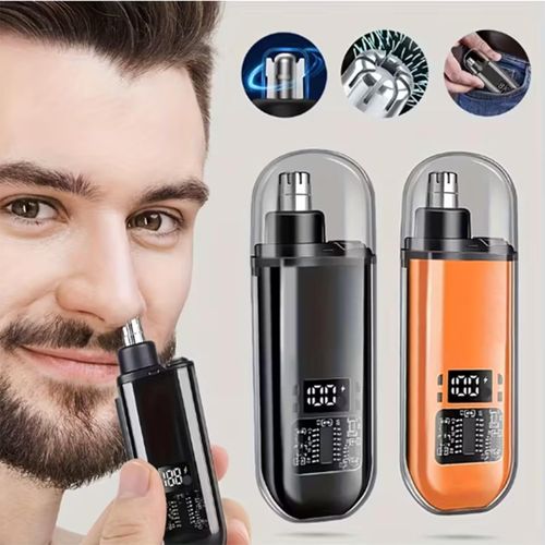 Electric Nose Hair Trimmer, Digital Display, Type-C Charging