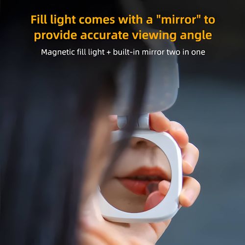 Mobile phone magnetic selfie fill light live photo mini portable makeup mirror foldable pocket light LED light