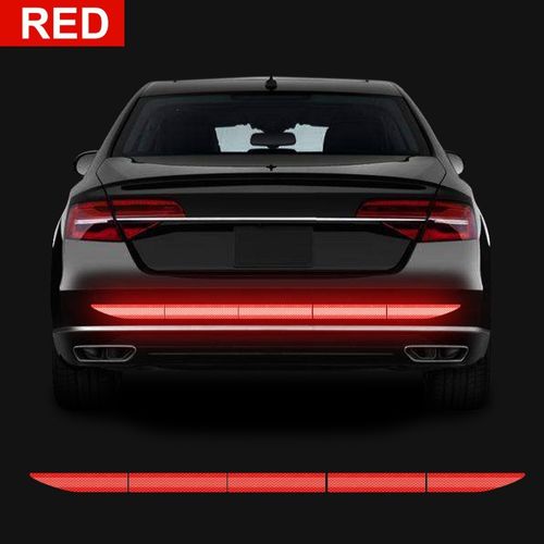 Car Rear Bumper Decoration Safety Warning Reflective Material Single Use Stick-on Decals for Vehicle Bicycle Motorcycle