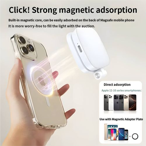 Mobile phone magnetic selfie fill light live photo mini portable makeup mirror foldable pocket light LED light