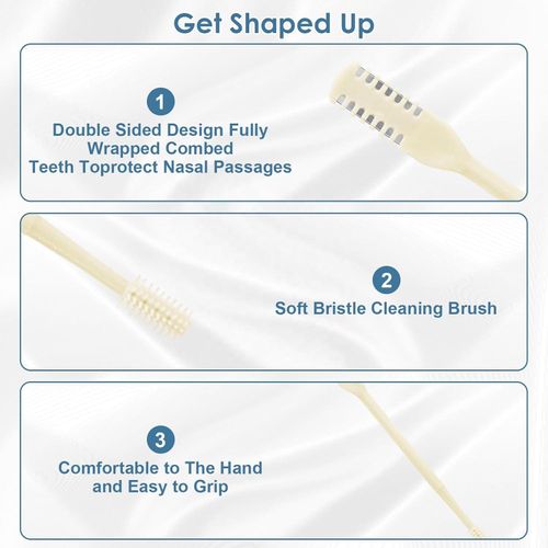 Hot Seller Colorful 2-in-1 Nasal Cutter Upgrade Double Sided Nose Knife 360 Nostril Hair Remover Tool Soft Trimmer Cleaning Brush