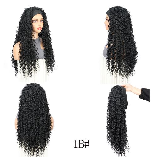 European & American Wig Headband with Curly Bob Style – Long Explosive Afro Wig