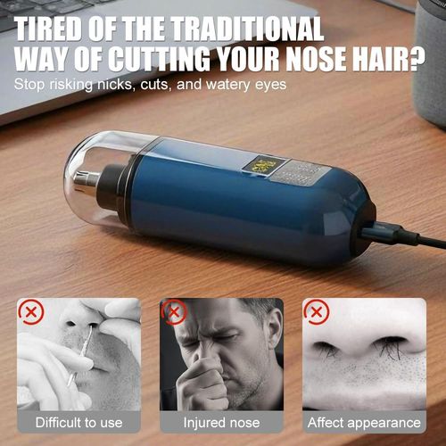 Electric Nose Hair Trimmer, Digital Display, Type-C Charging