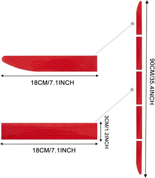 Car Rear Bumper Decoration Safety Warning Reflective Material Single Use Stick-on Decals for Vehicle Bicycle Motorcycle