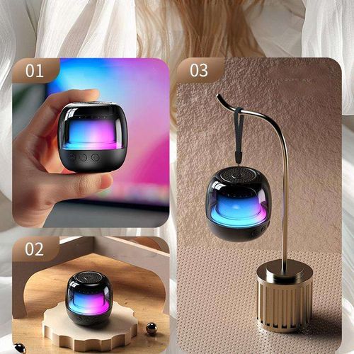 Finger Tip Stress Relief Spinner Wireless Speaker Portable Mini Speaker with RGB Lights and SD Card Support