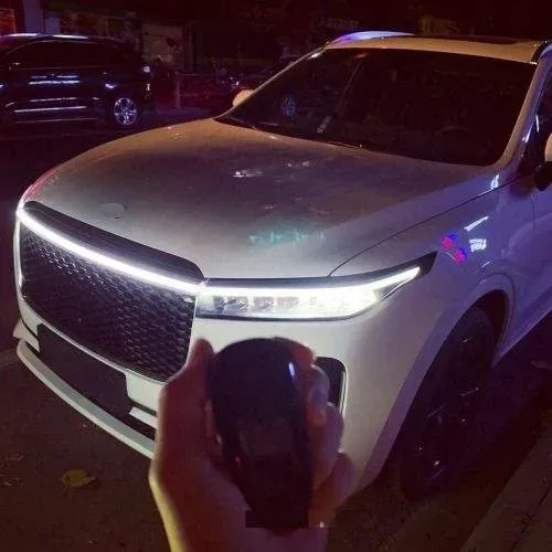 🔥12V LED Car Hood Light Strip | Dynamic Start Scan DRL Universal 🚗