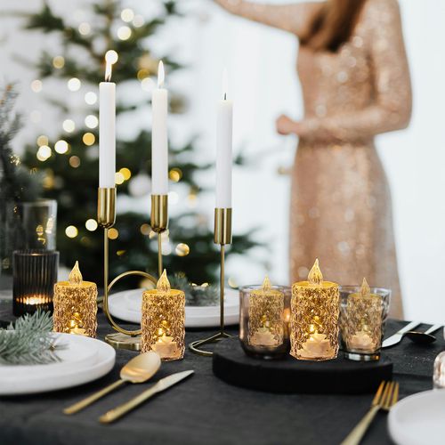 Flame-Free Crystal LED Candles | Create Instant Romantic Warm Ambiance Safely