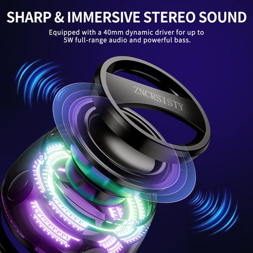 Magnetic Mini Bluetooth Speaker—One-touch attachment, combining RGB lighting effects with a phone stand.