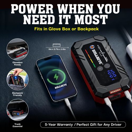 12V Car Jump Starter & PD Fast-Charging Car Charger