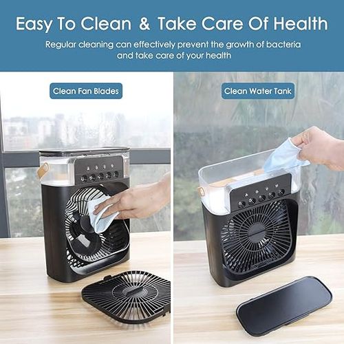 3 In 1 Portable Rechargeable Air Cooler Humidifier Fan