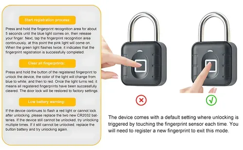 Smart Fingerprint Padlock🔐