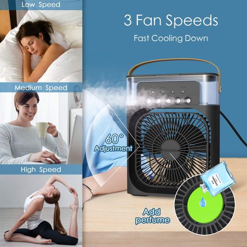 3 In 1 Portable Rechargeable Air Cooler Humidifier Fan